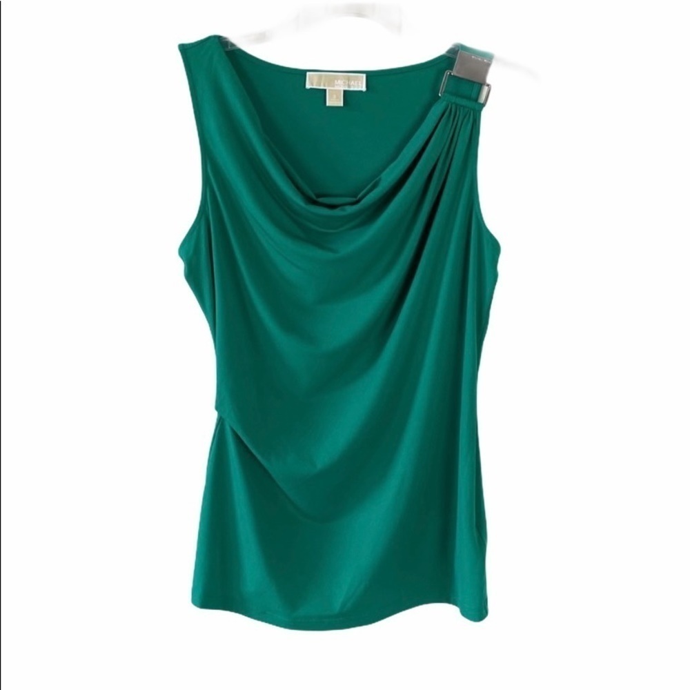 Michael Kors Cowl Neck Top Emerald Green Size S